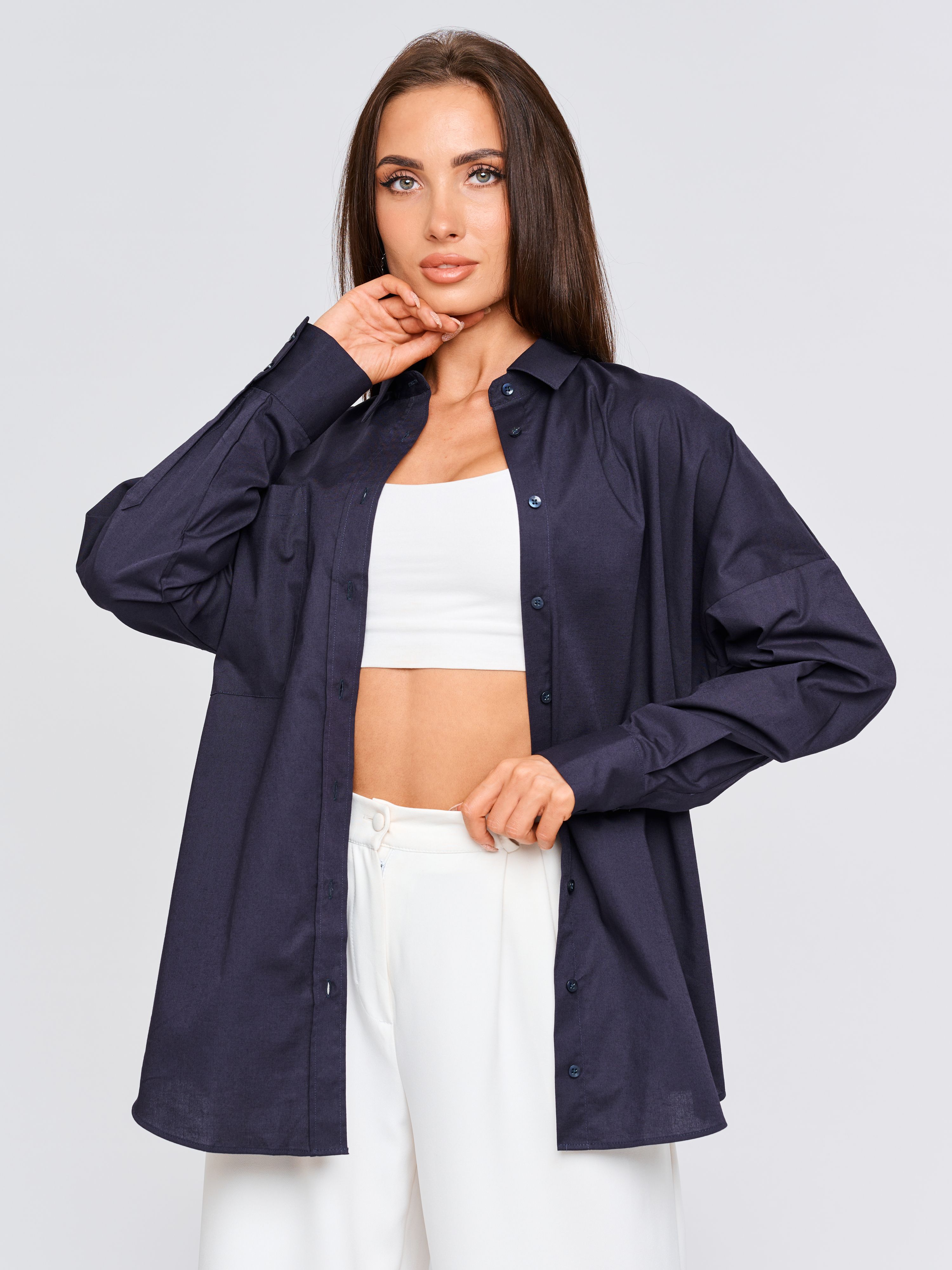 

Рубашка женская BAWER 1Q03 фиолетовая XL, Фиолетовый, 1Q03
