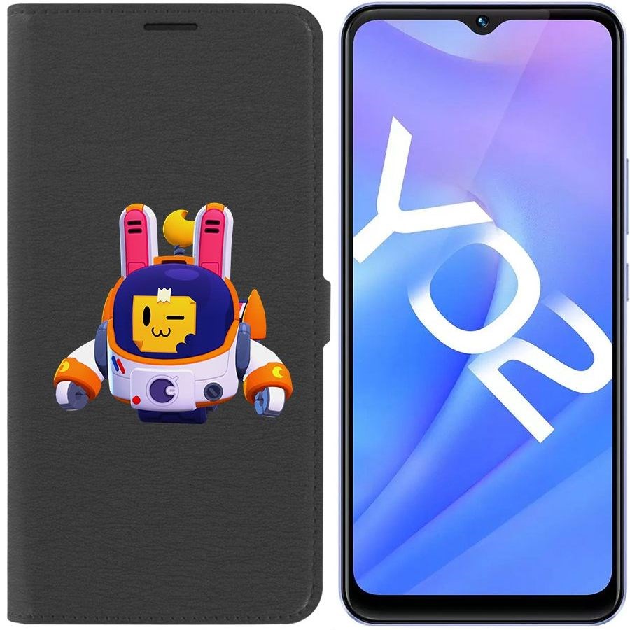 

Чехол-книжка Eco Book для Vivo Y02 Brawl Stars-Лунный Спраут