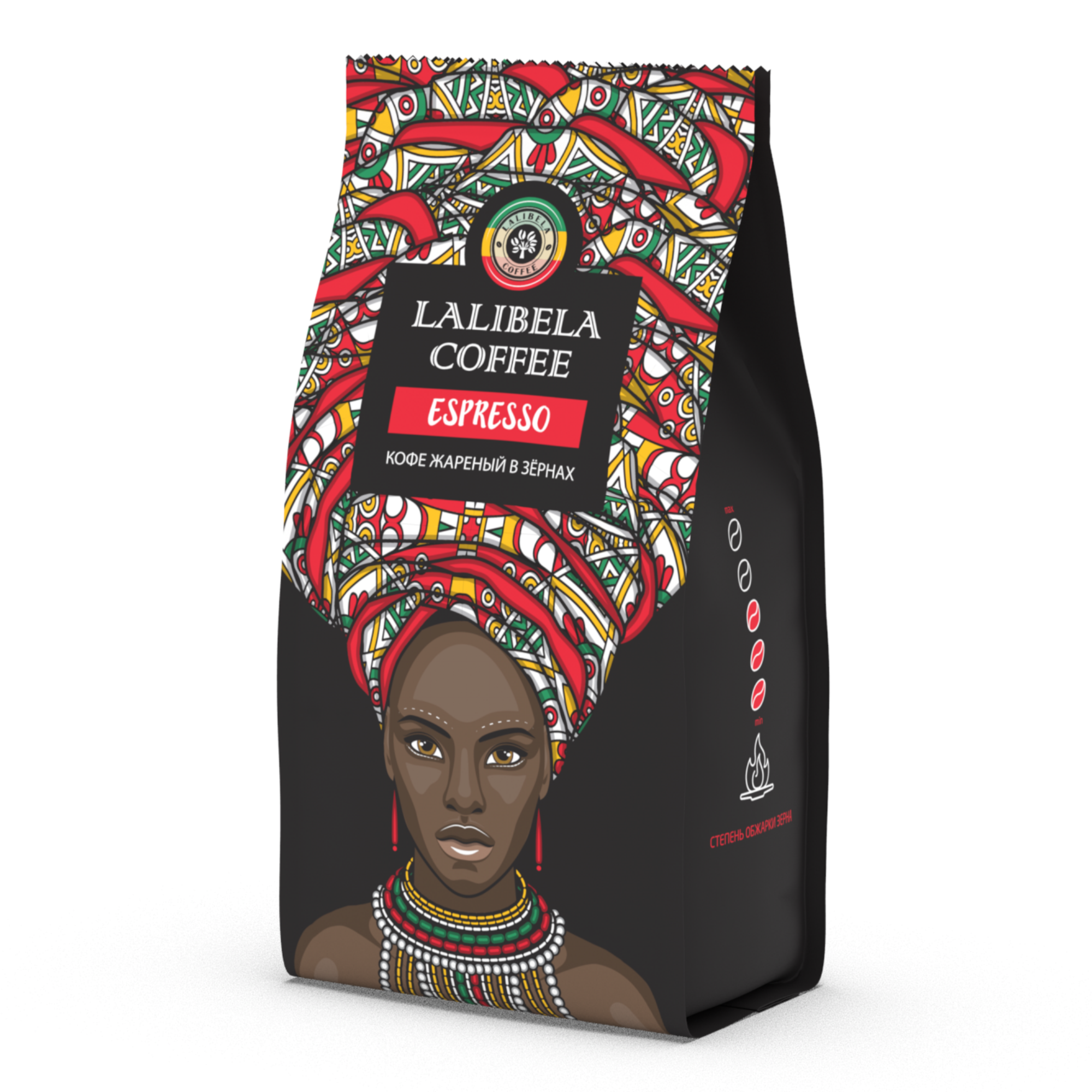 фото Кофе в зернах lalibela coffee espresso арабика 40%, робуста 60%, 250 гр