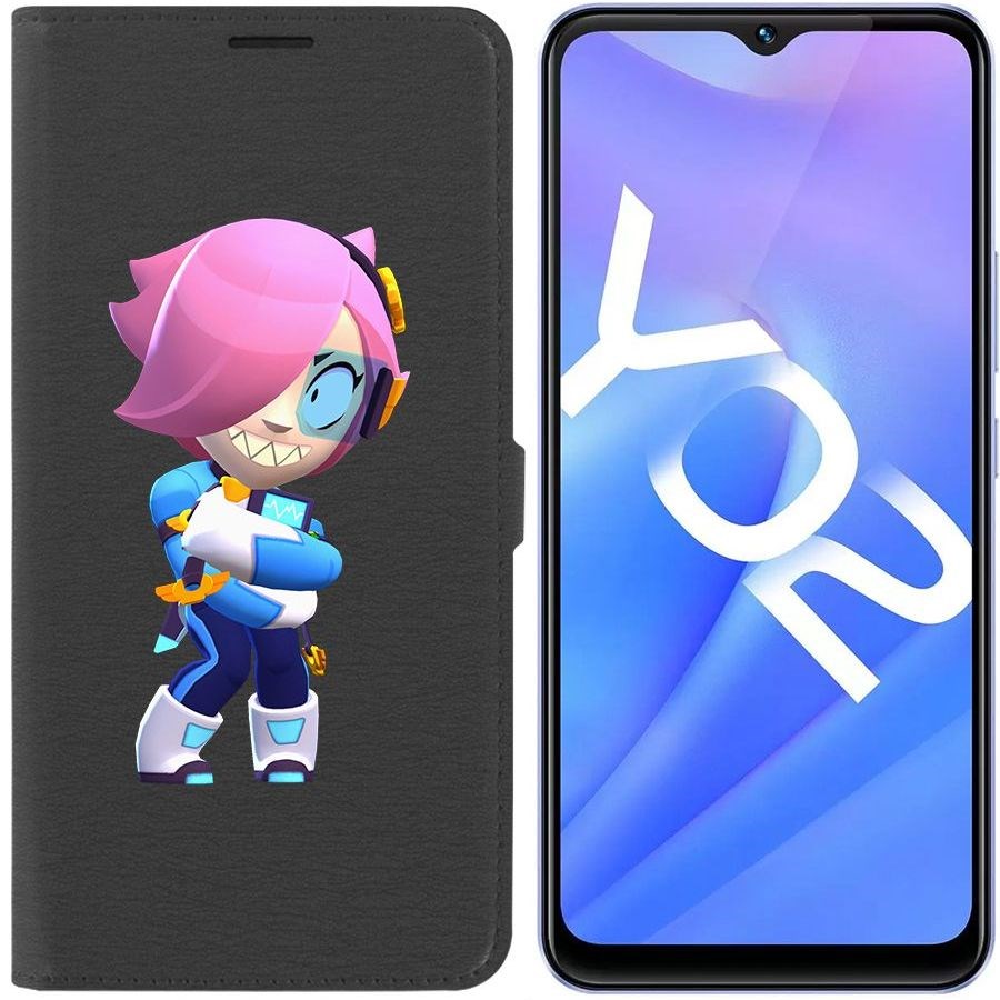 

Чехол-книжка Eco Book для Vivo Y02 Brawl Stars-Колетт Навигатор