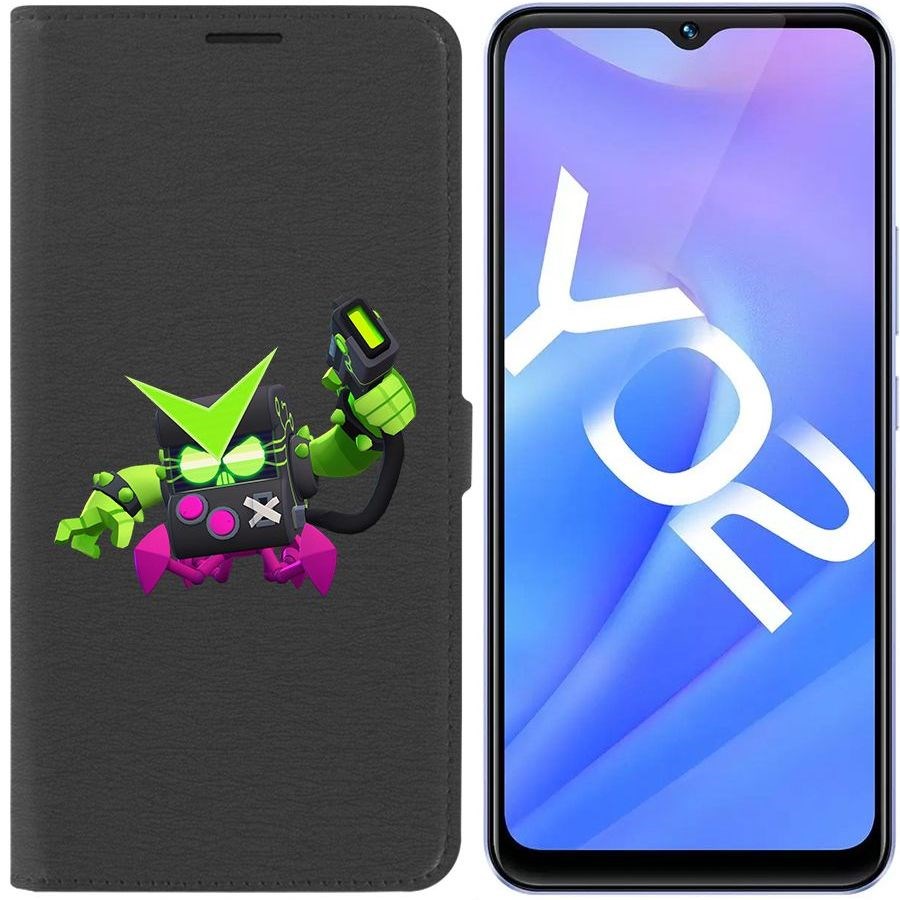 

Чехол-книжка Eco Book для Vivo Y02 Brawl Stars-Вирус 8-БИТ