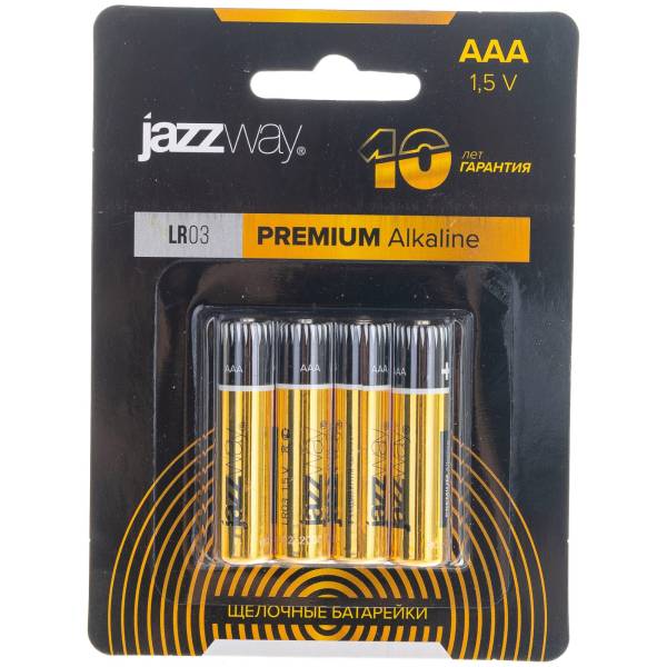 

Алкалиновая батарейка JazzWay LR03 PREMIUM Alkaline BL-4 5002197