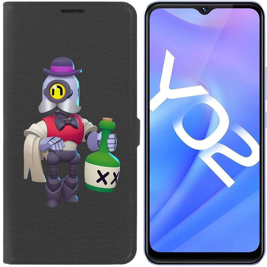 

Чехол-книжка Eco Book для Vivo Y02 Brawl Stars-Барли