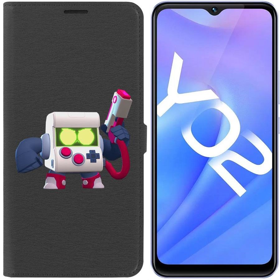 

Чехол-книжка Eco Book для Vivo Y02 Brawl Stars-8-БИТ классический