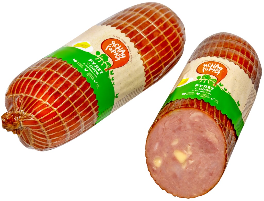 

Рулет Ясная Горка с сыром, из мяса птицы, в вакууме, 350 г