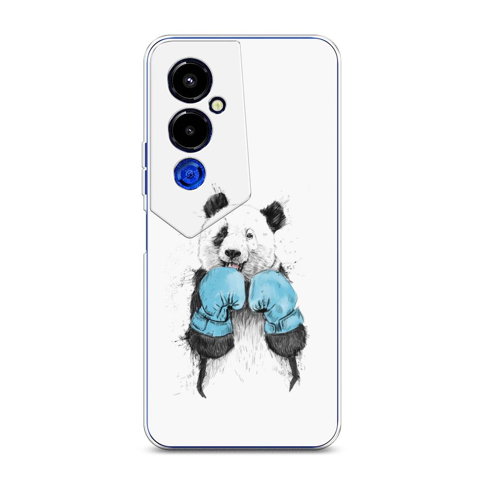 

Чехол для Tecno Pova 4 Pro "Панда боксер", Голубой;белый;серый, 302650-1