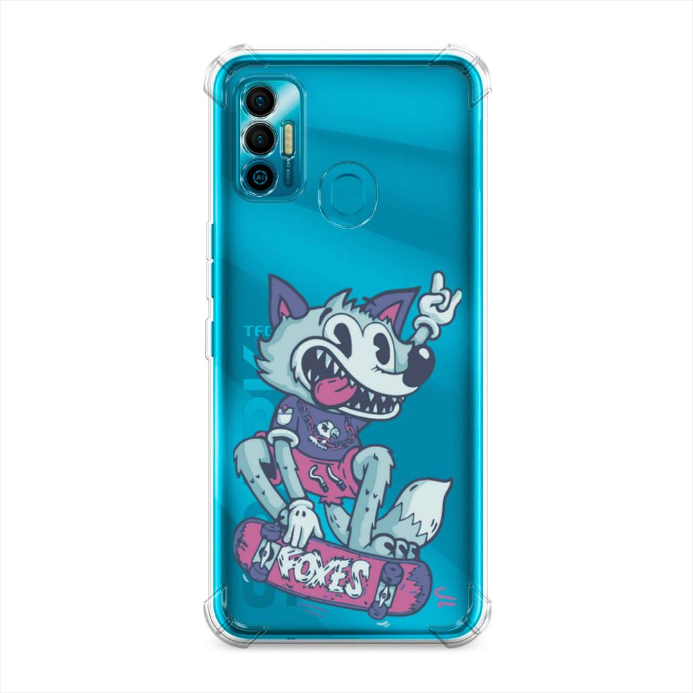 

Чехол Awog на Tecno Spark 7 "Foxes", Голубой;фиолетовый, 301051-1