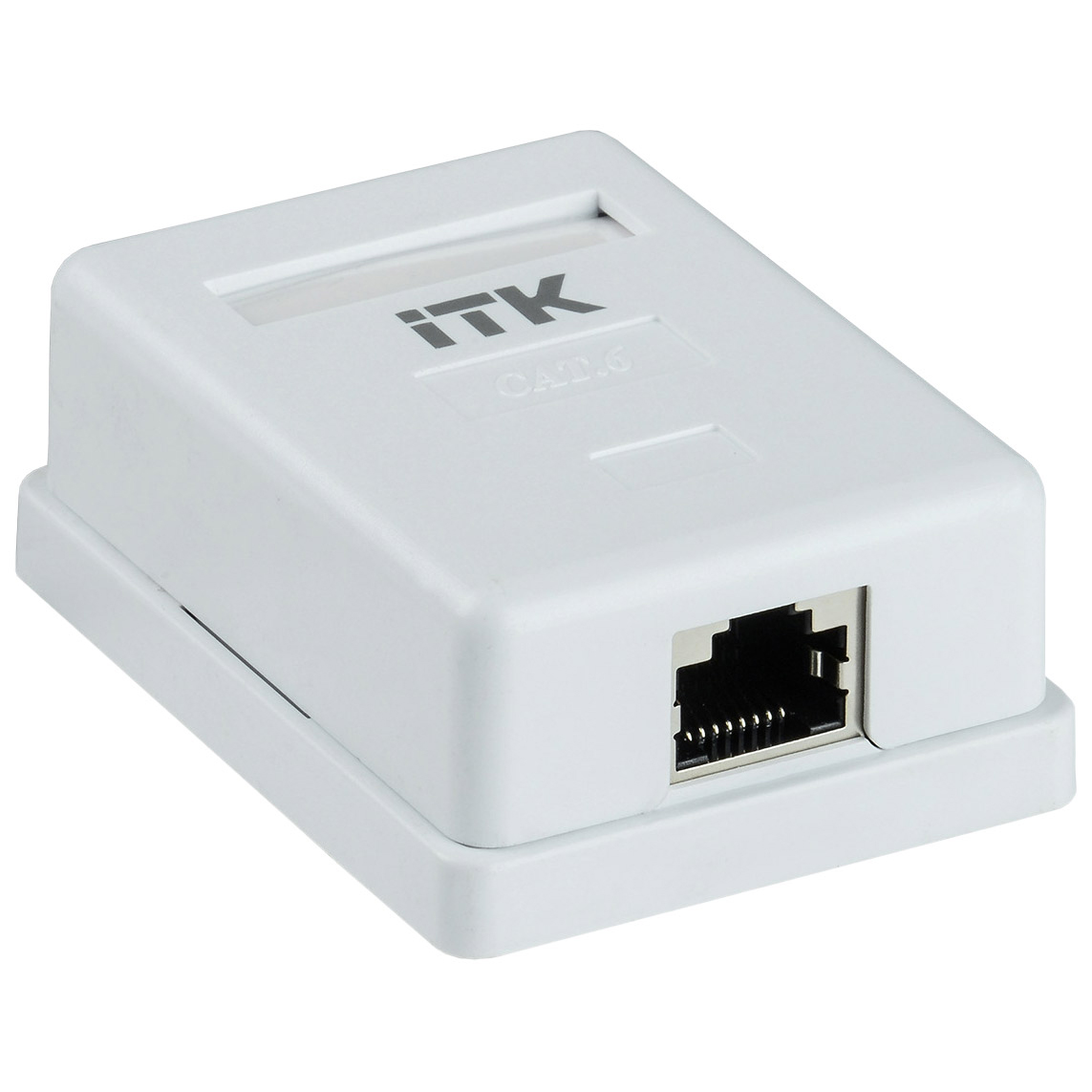 фото Iek itk настенная инф. розетка rj45 кат. 6 ftp 1-порт cs2-1c06f-12