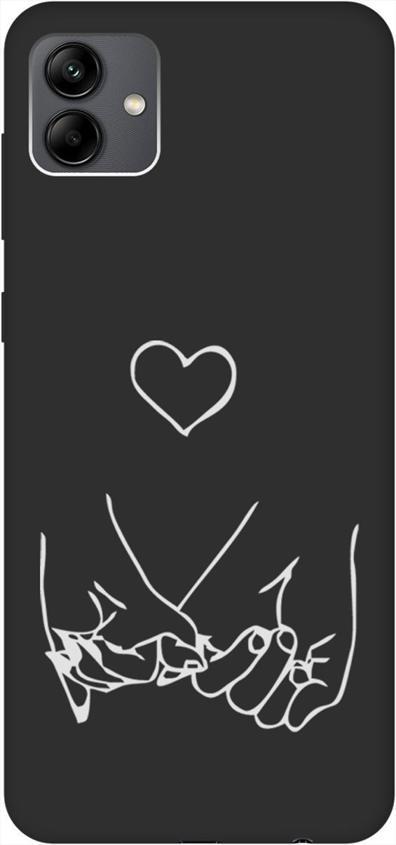 

Чехол на Samsung Galaxy A04 с 3D принтом "Lovers Hands W" черный, Черный;белый, 158433