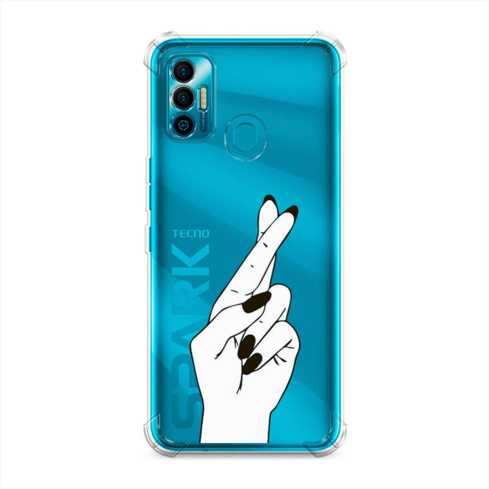 

Чехол Awog на Tecno Spark 7 "Пальцы графика", Серый, 301051-1