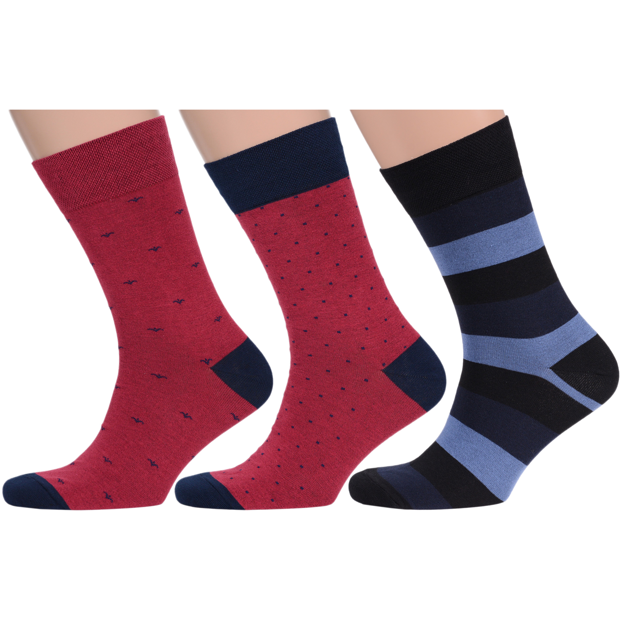

Комплект носков мужских MoscowSocksClub msk3-А разноцветных 29, Бордовый;синий;черный, msk3-А