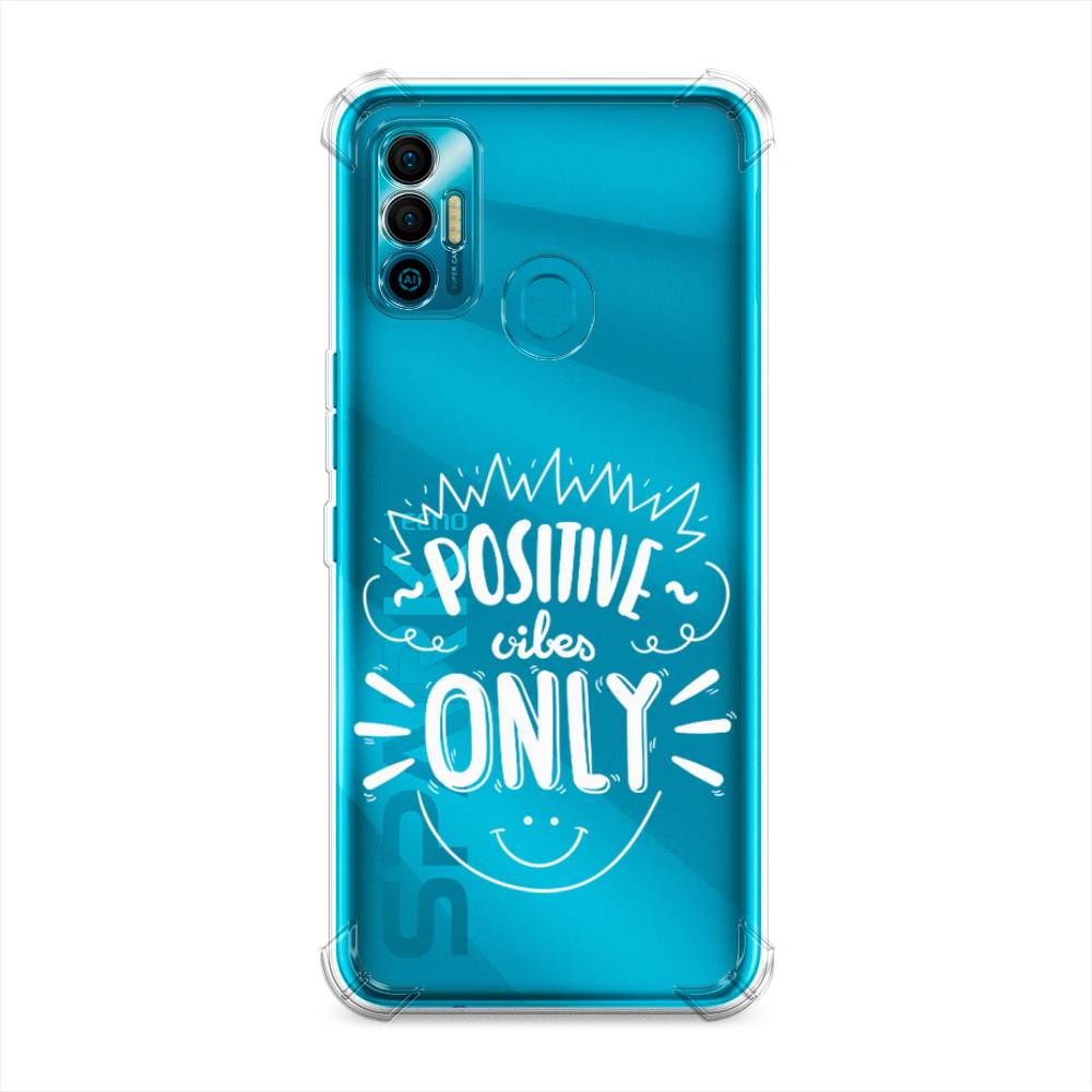 

Чехол Awog на Tecno Spark 7 "Positive vibes only графика", Белый, 301051-1