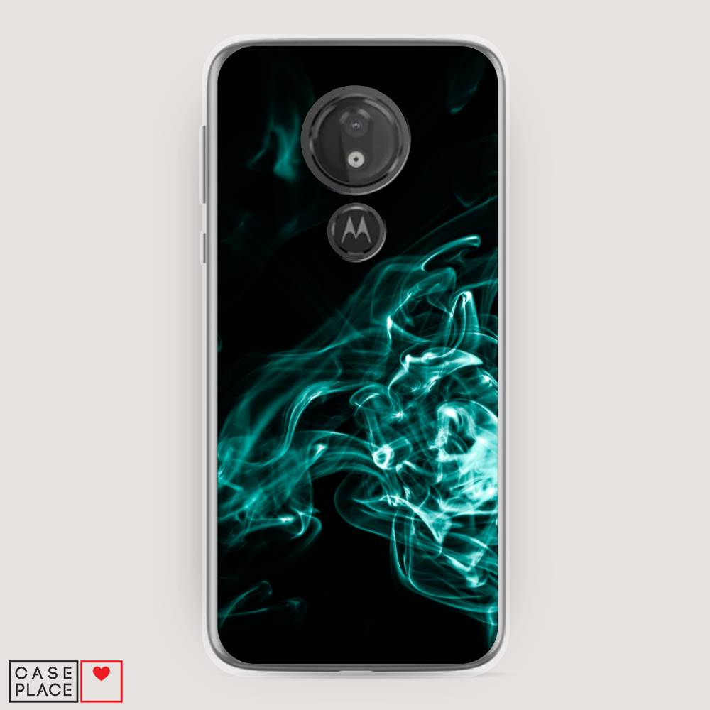 

Чехол на Motorola Moto G7 Power "Дым", Голубой;черный, 241350-3