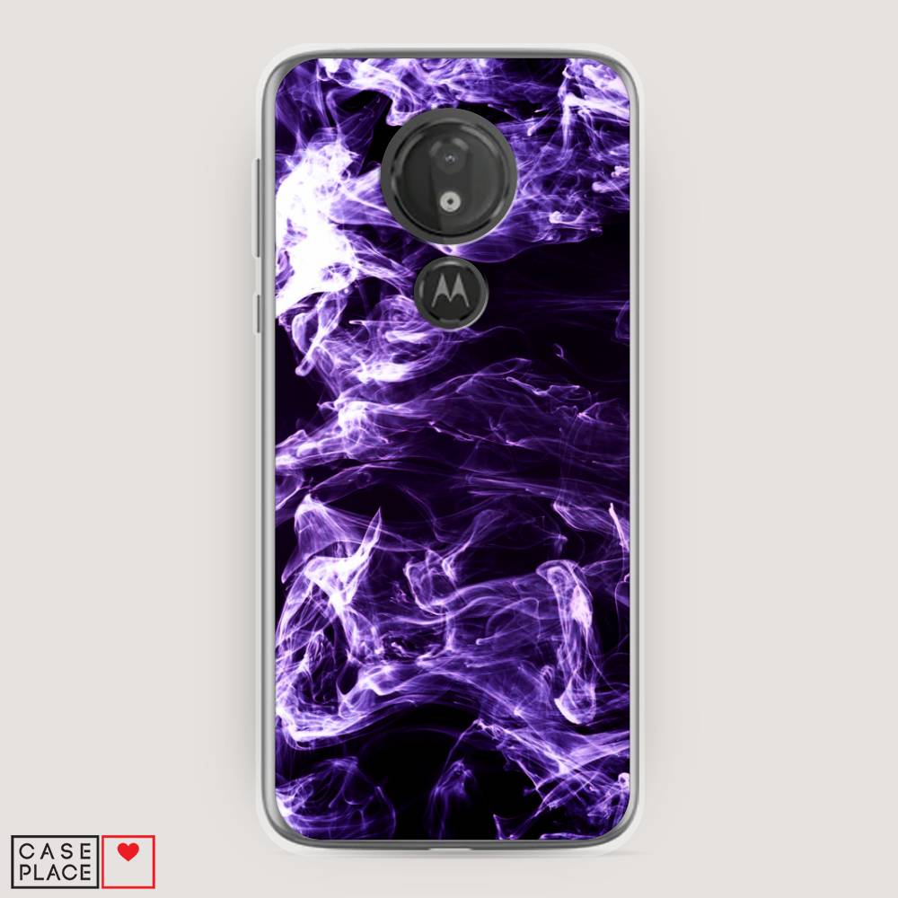 

Чехол на Motorola Moto G7 Power "Фиолетовый дым", Фиолетовый;белый;черный, 241350-3