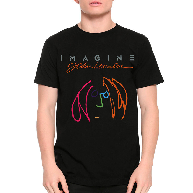 

Футболка мужская Dream Shirts John Lennon - Imagine 987425222 черная L, John Lennon - Imagine 987425222