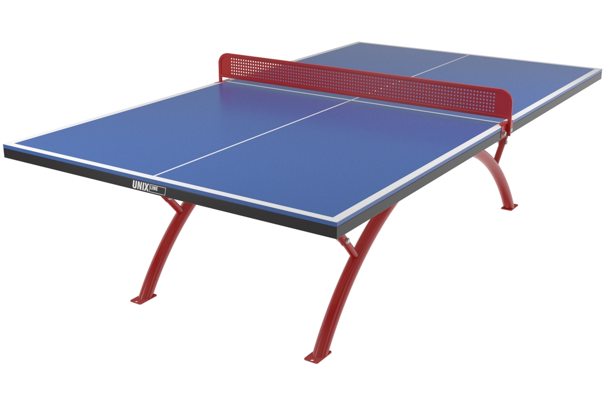 Антивандальный теннисный стол для игры в настольный теннис UNIX Line 14 mm SMC (Blue/Red)