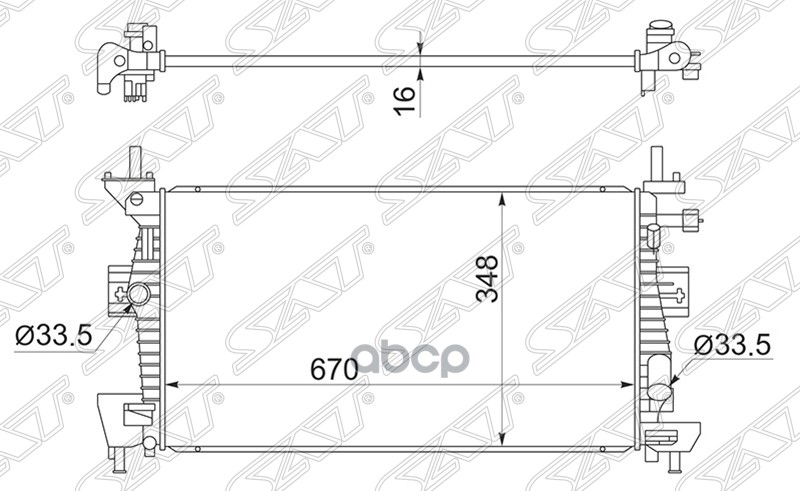 

Радиатор Ford Focus Iii 1.6/1.8/2.0 11- Sat арт. SG-FD0011