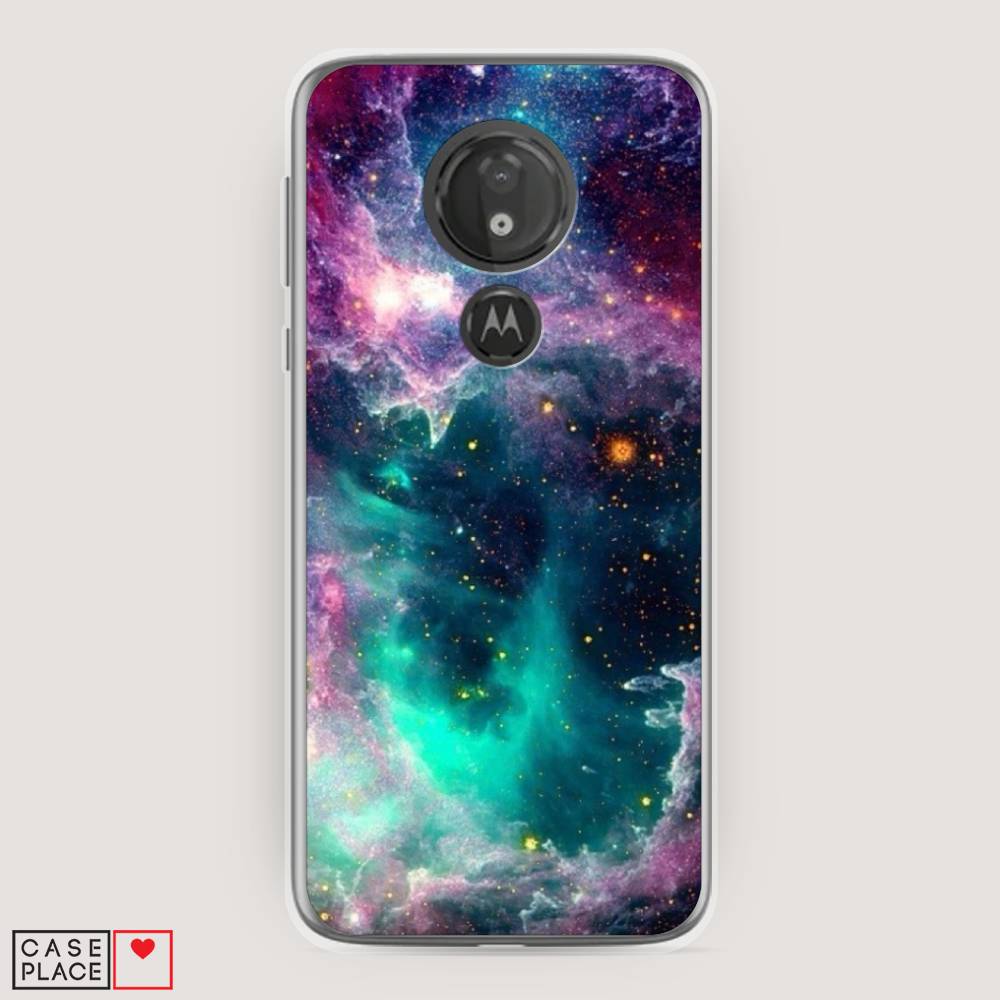 

Чехол на Motorola Moto G7 Power "Звездные облака", Розовый;бежевый, 241350-2