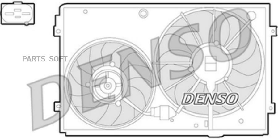 

DENSO Вентилятор радиатора радиатора DENSO DER32011