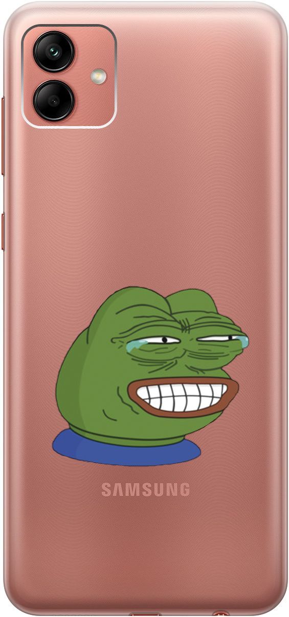 

Чехол на Samsung Galaxy A04 с 3D принтом "Pepe the Frog" прозрачный, Прозрачный;зеленый, 158430