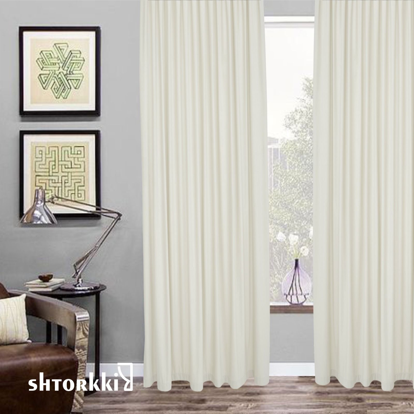 

Шторы shtorkki интерьерные бархат Ivory 600х252 см, IB-30