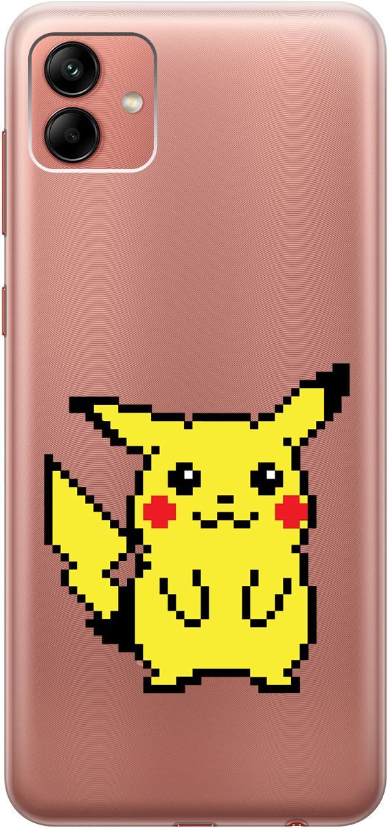 

Чехол на Samsung Galaxy A04 с 3D принтом "Pixel Pikachu" прозрачный, Прозрачный;желтый, 158430