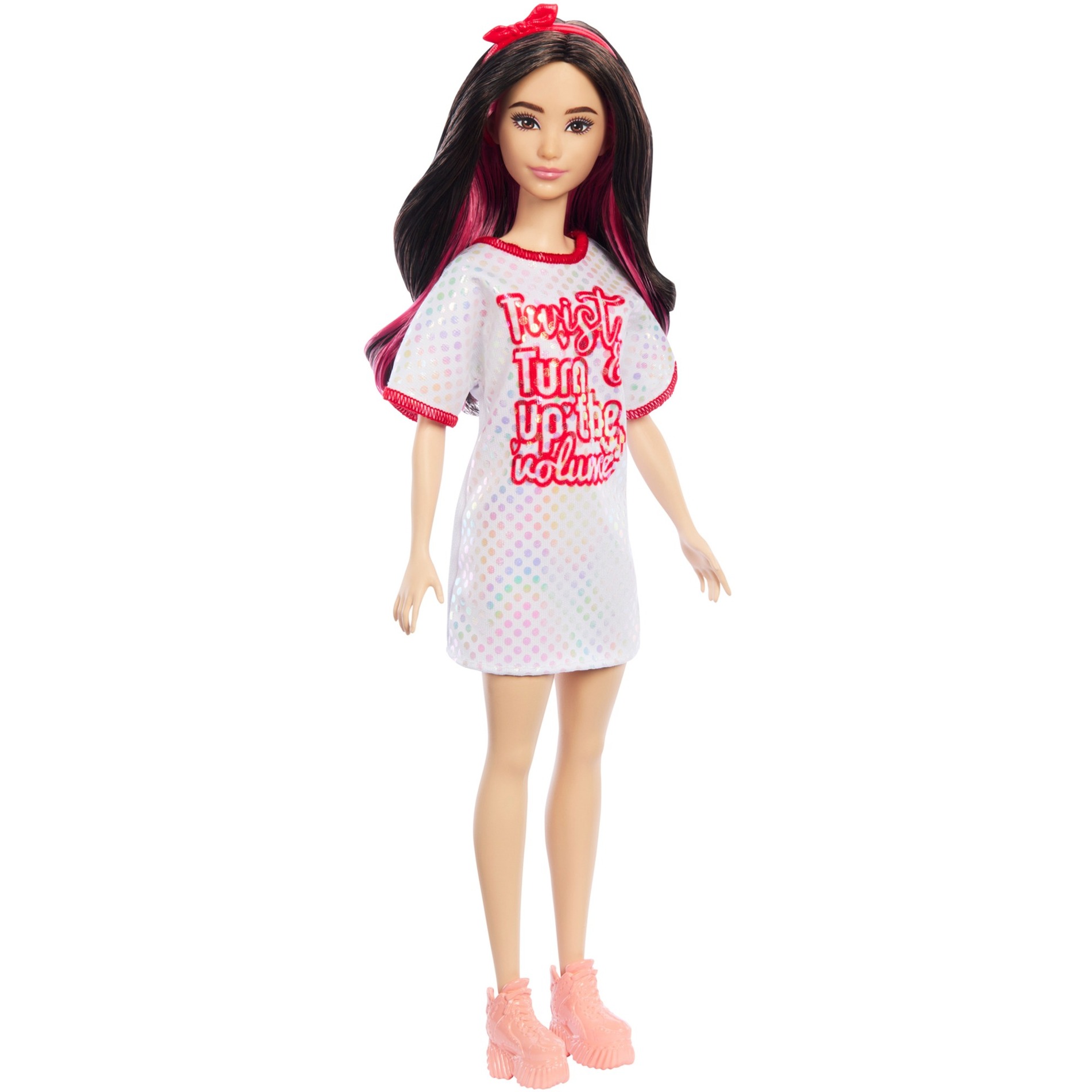 

Кукла Barbie Fashionistas White and Red Dress, HRH12, Fashionistas White and Red Dress