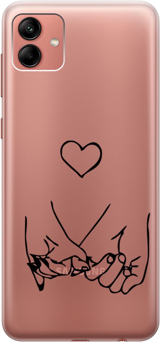 

Чехол на Samsung Galaxy A04 с 3D принтом "Lovers Hands" прозрачный, Прозрачный;черный, 158430