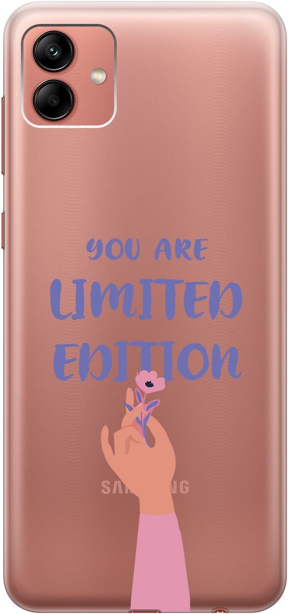 

Чехол на Samsung Galaxy A04 с 3D принтом "Limited Edition" прозрачный, Прозрачный;розовый, 158429