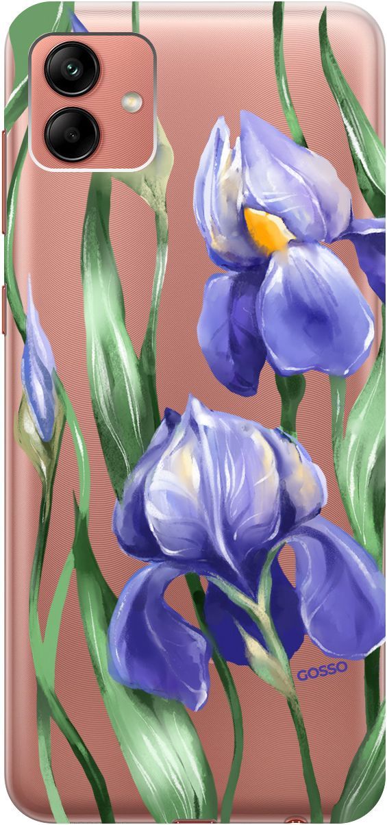 

Чехол на Samsung Galaxy A04 с 3D принтом "Amazing Irises" прозрачный, Прозрачный;белый, 158429