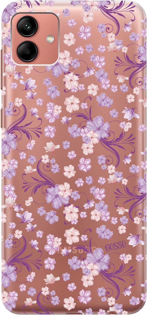 

Чехол на Samsung Galaxy A04 с 3D принтом "Lilac Flowers" прозрачный, Прозрачный;фиолетовый, 158429