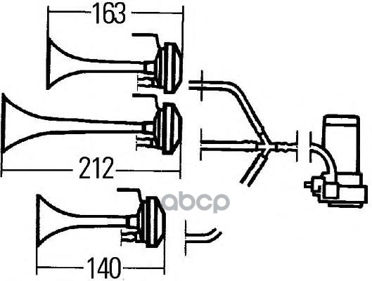 Звуковой Сигнал, Комплект 630/795/840гц  Audi/Vw/Bmw/Mb/Ford/Opel/Mits/Toyota HELLA арт. 3