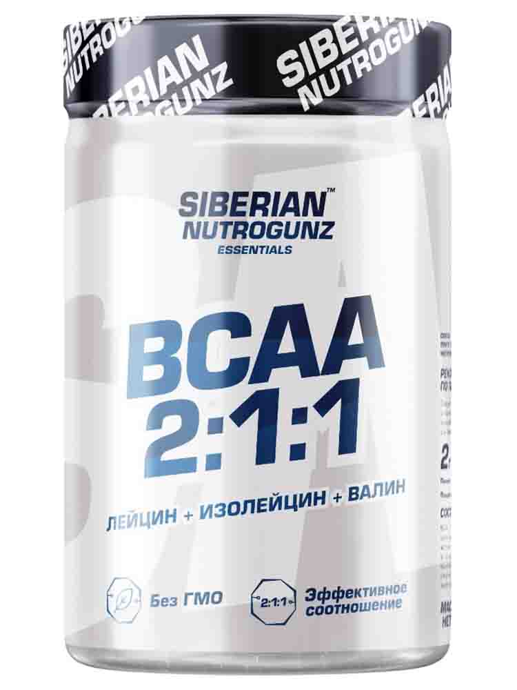 фото Аминокислоты bcaa siberian nutrogunz bcaa 2:1:1 225 гр. ягодный микс