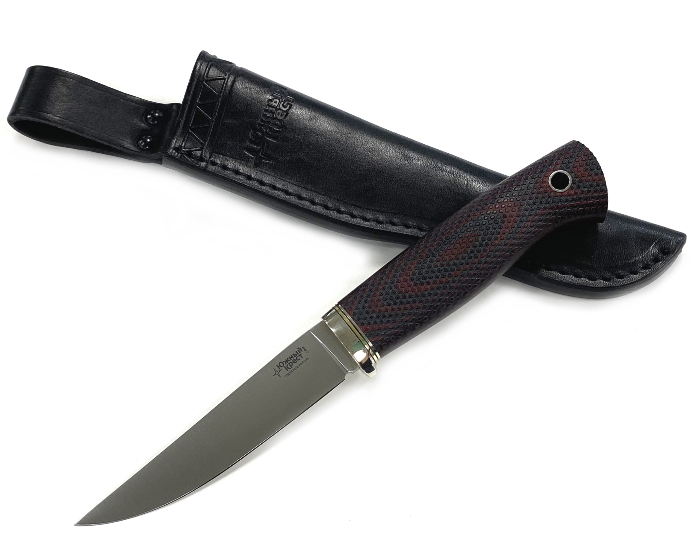 Нож Южный Крест Удобный Эксперт, CPR, микарта черно-красная, 365.5354