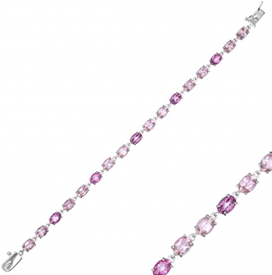 

Браслет из серебра р. 18 Balex Jewellery 7457930014, морганит, 7457930014