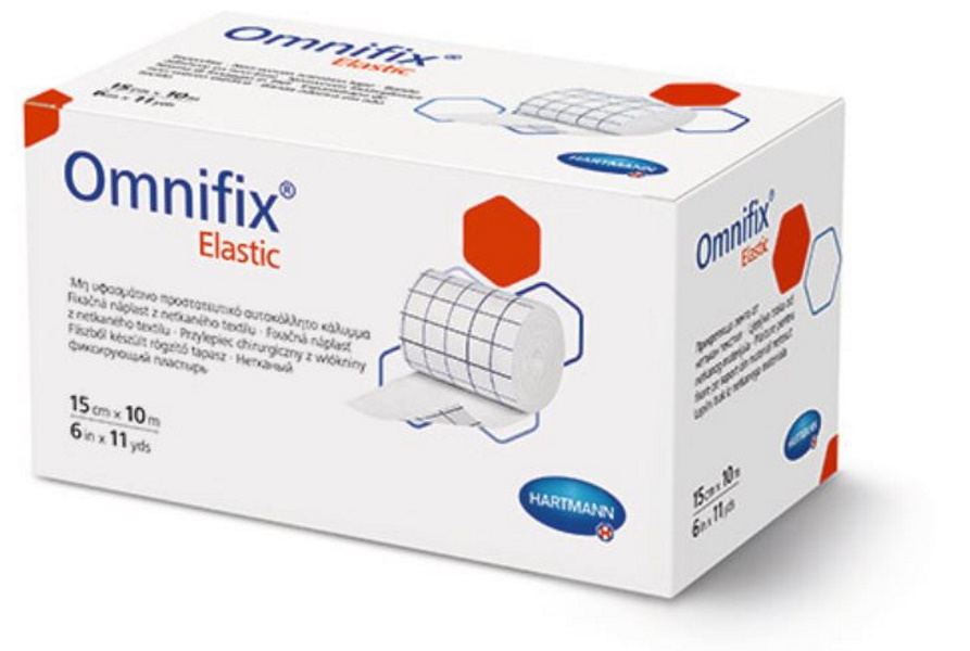 фото Omnifix elastic / омнификс эластик - пластырь фиксирующий, в рулоне, 15 см x 10 м hartmann