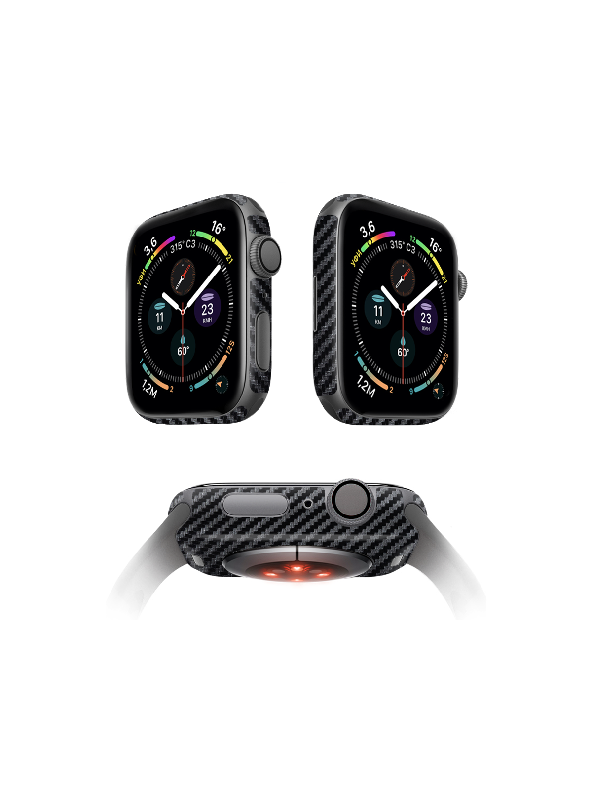 

Защитная пленка MOCOLL для Apple Watch серия 7 45mm (2шт) Карбон Черный