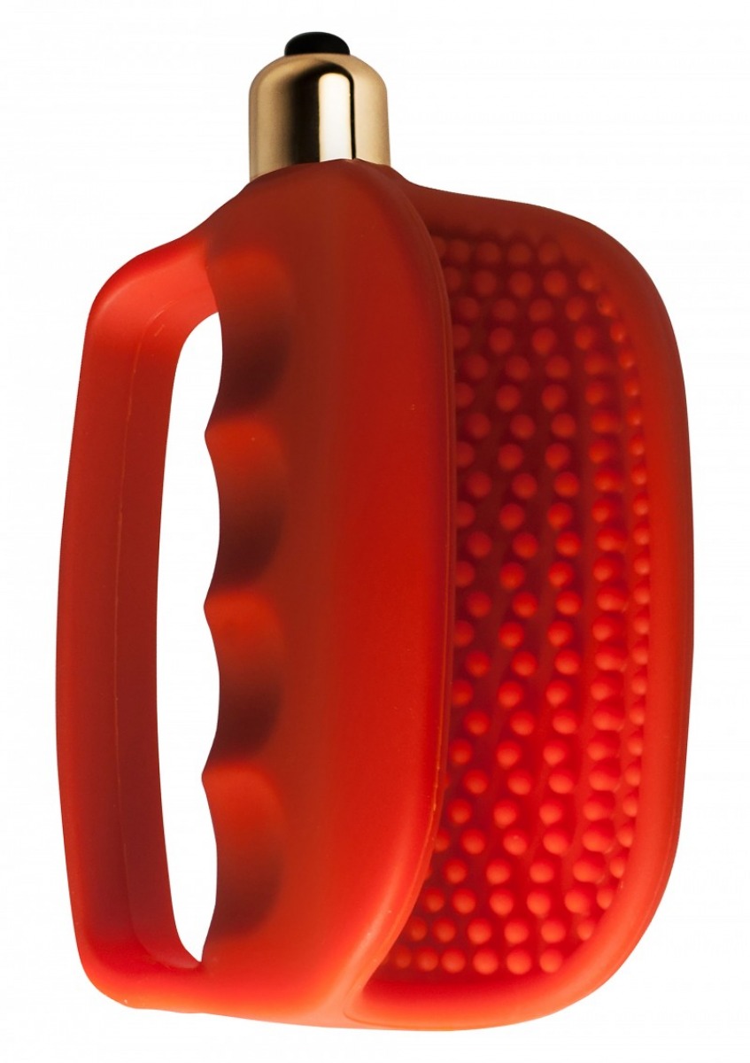 Вибро-мастурбатор открытого типа Rocks-off Hand Solo, красный