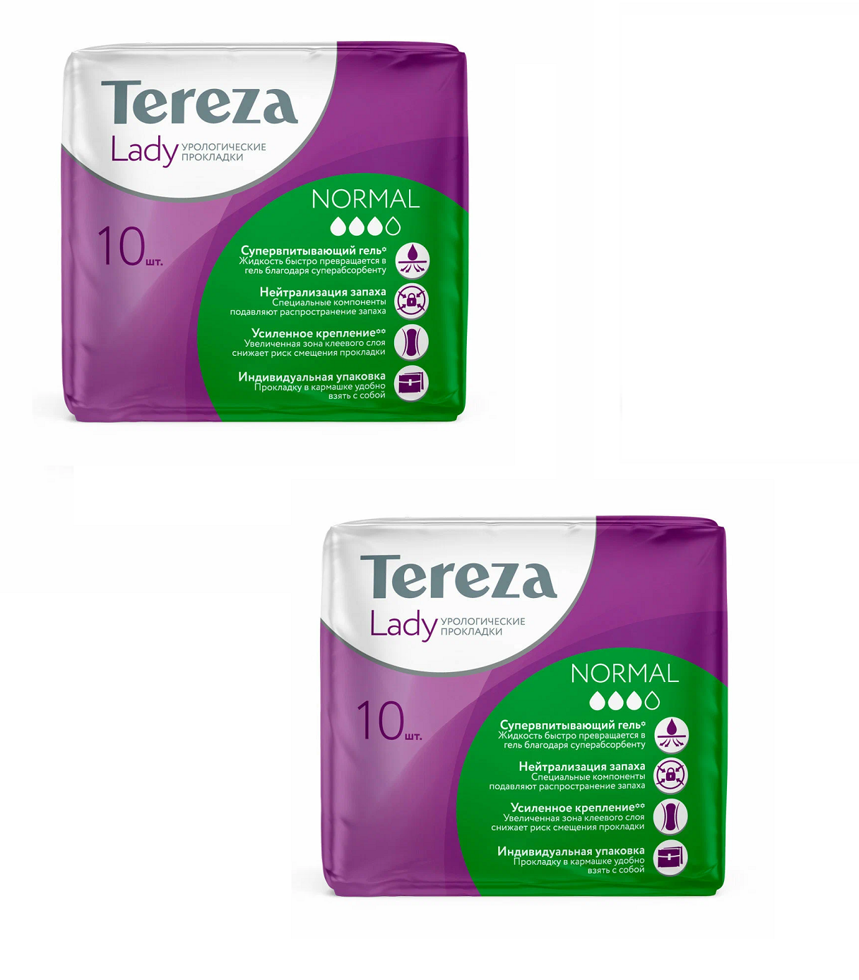 

Прокладки урологические TerezaMed Lady Normal, 10 шт, 2 уп