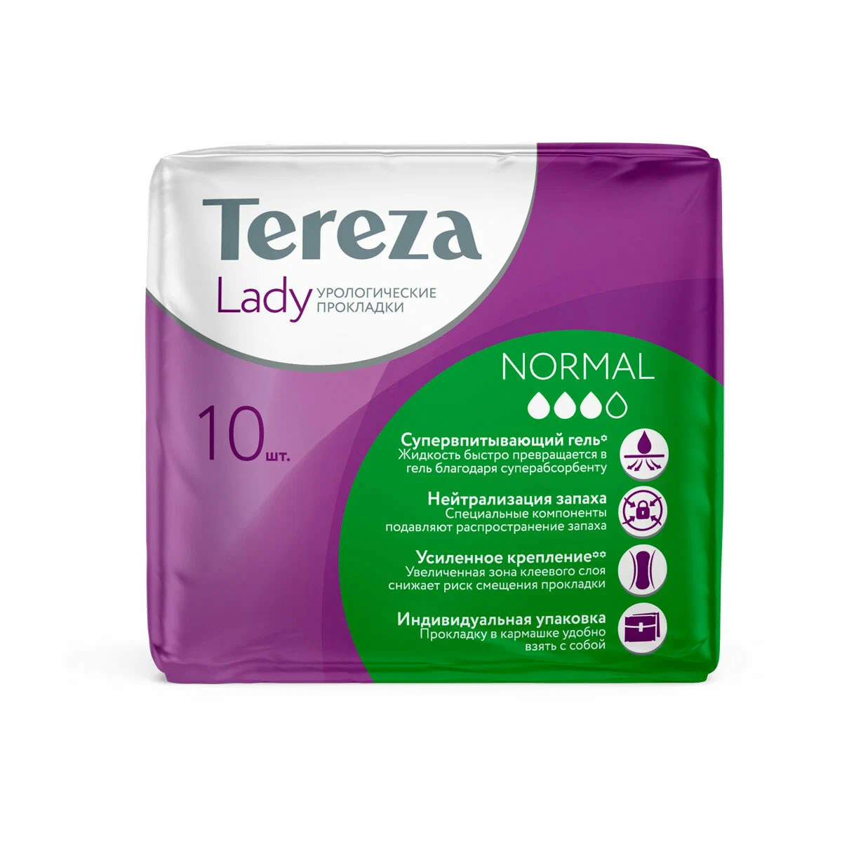 

Прокладки урологические TerezaMed Lady Normal, 10 шт