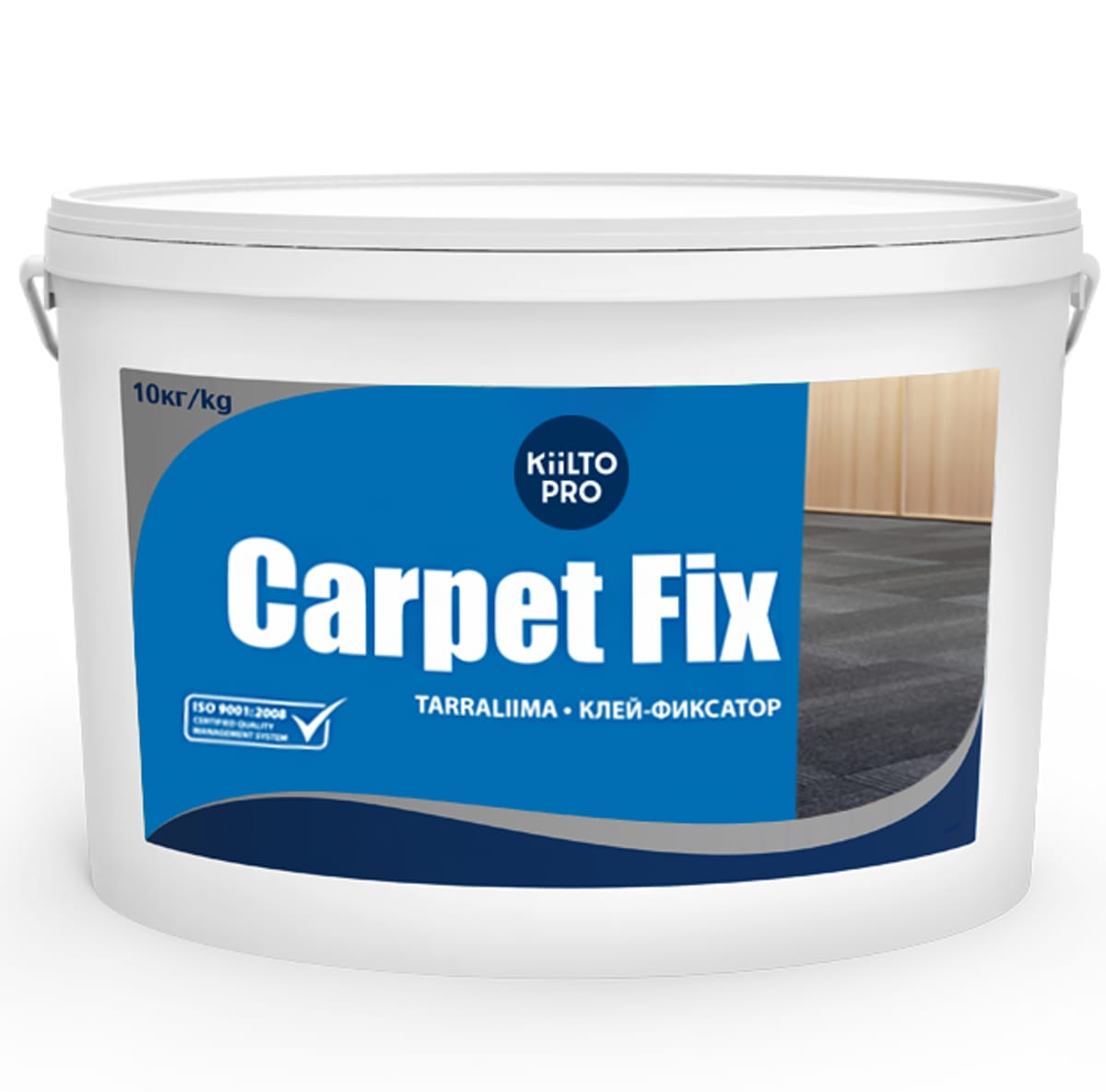 фото Клей-липучка carpet fix для напольных покрытий из пвх 10кг (россия) kiilto