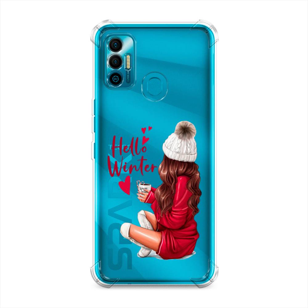 

Чехол Awog на Tecno Spark 7 "Hello winter", Красный;коричневый;белый, 301051-1