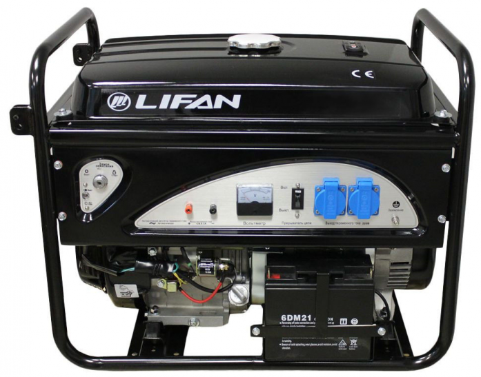 Генератор бензиновый Lifan 7000E (6GF-4, 220В, 6/6,5 кВт, 15 л.с.) 7000E (6GF-4)