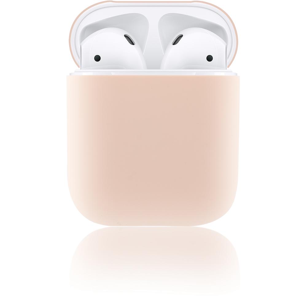 фото Чехол силиконовый brosco для apple airpods светло-розовый