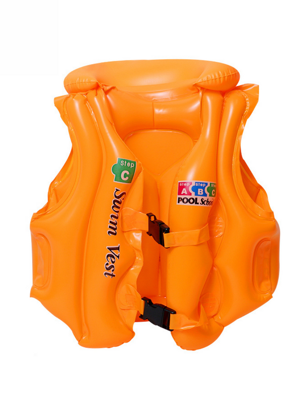 фото Жилет надувной miloy плавательный детский размер c (s) рост 80-100 см. оранжевый