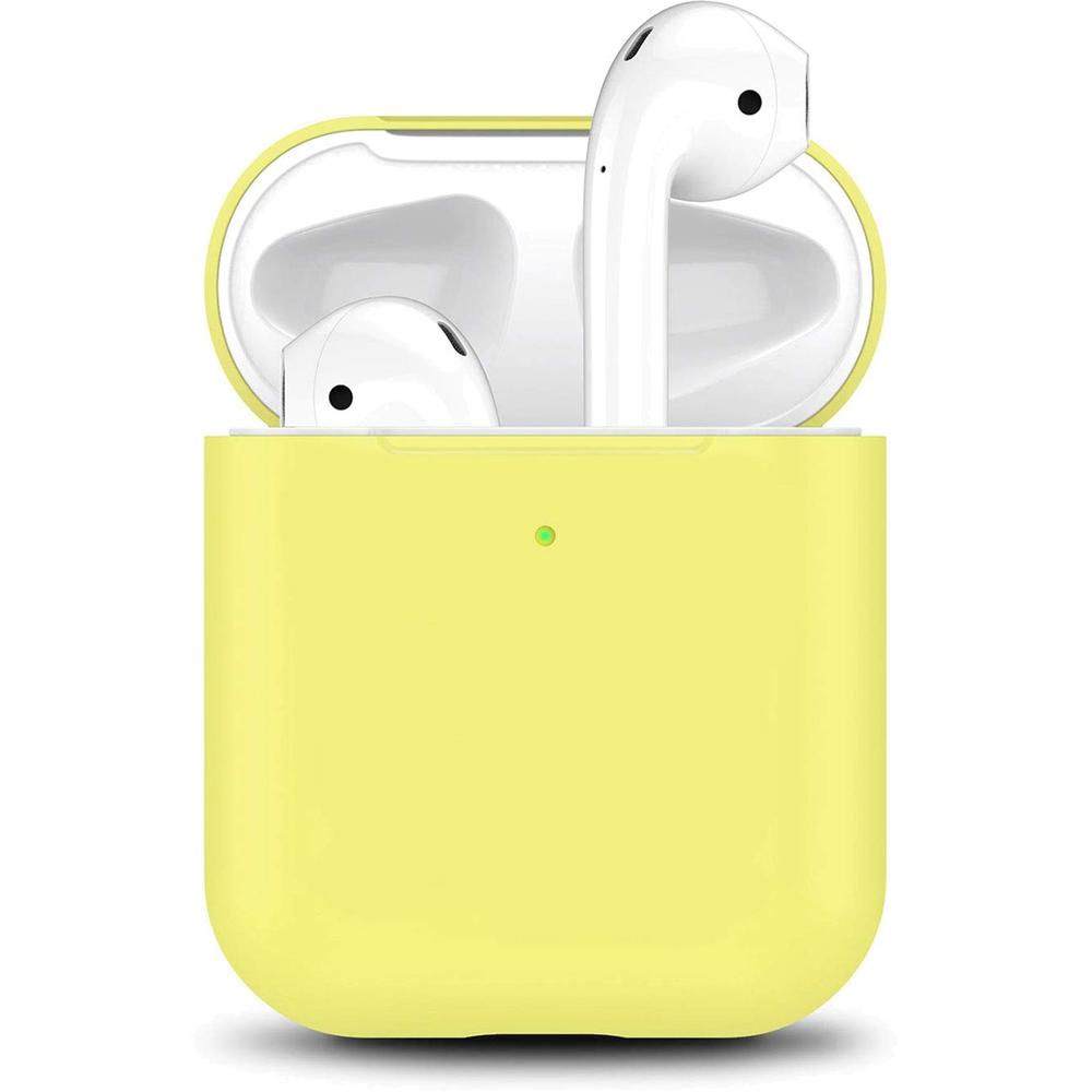 фото Чехол силиконовый brosco для apple airpods 2 желтый