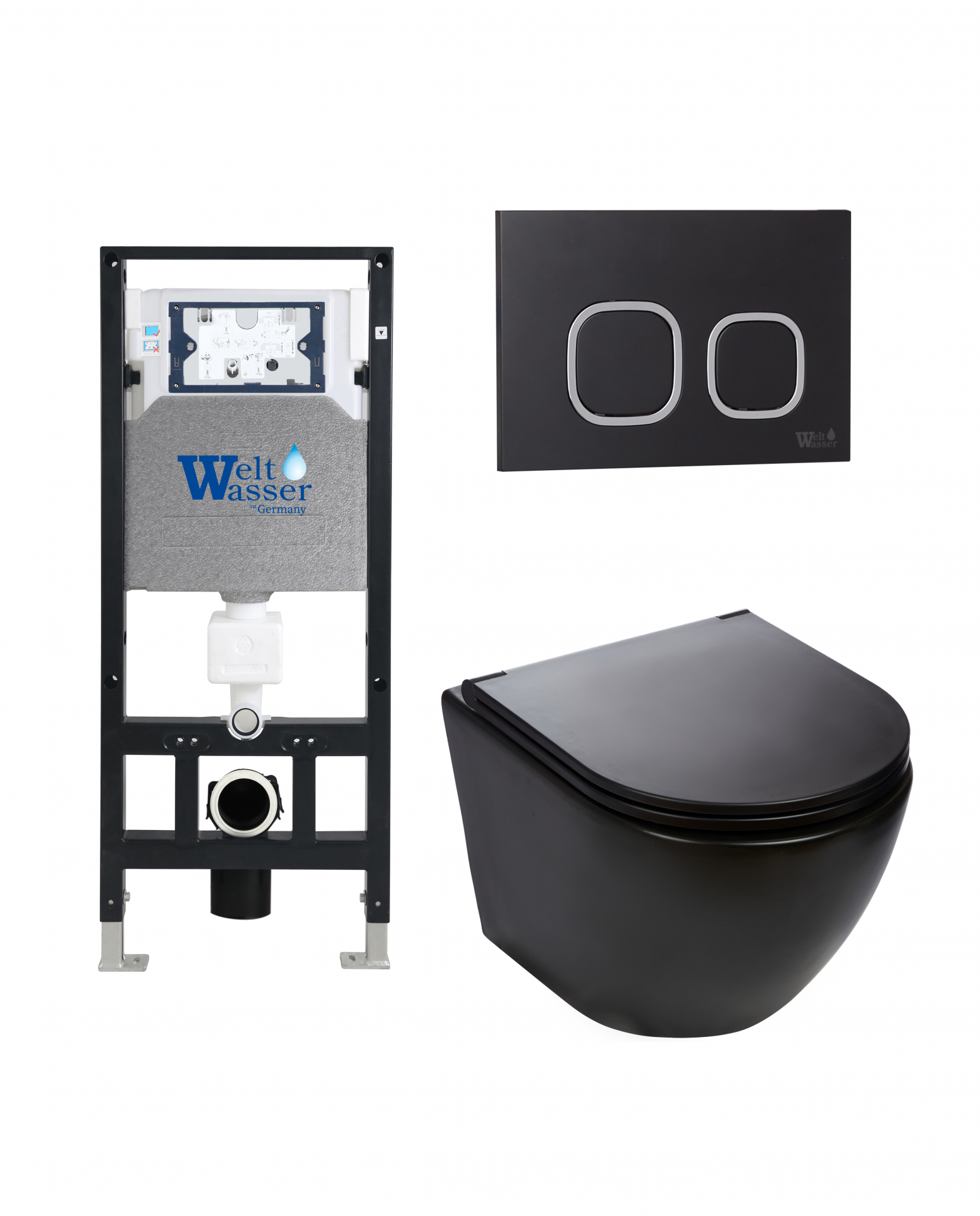 

Комплект инсталляция WeltWasser 506 + Унитаз Merzbach + кнопкаRD-BL