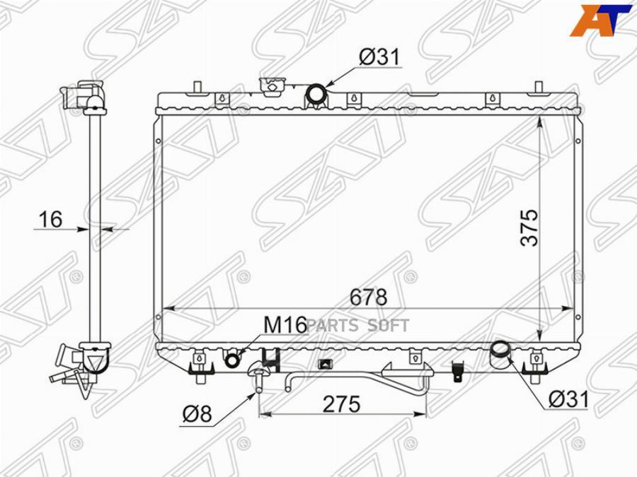 

Радиатор Toyota Camry/Vista 3ct/3s/4s 94-98 Sat арт. TY0003-SV40