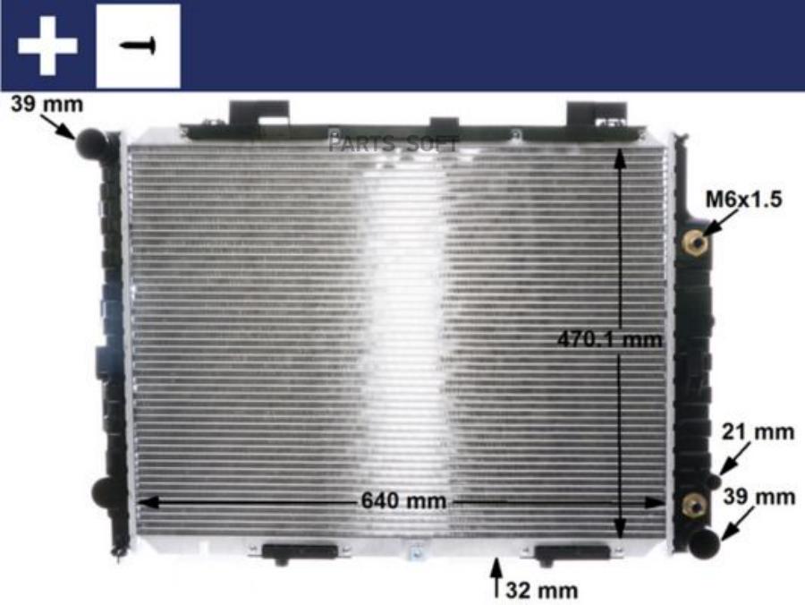 

Радиатор Mercedes E-Class/E-Class T-Model 95>03 MAHLE CR2204001S
