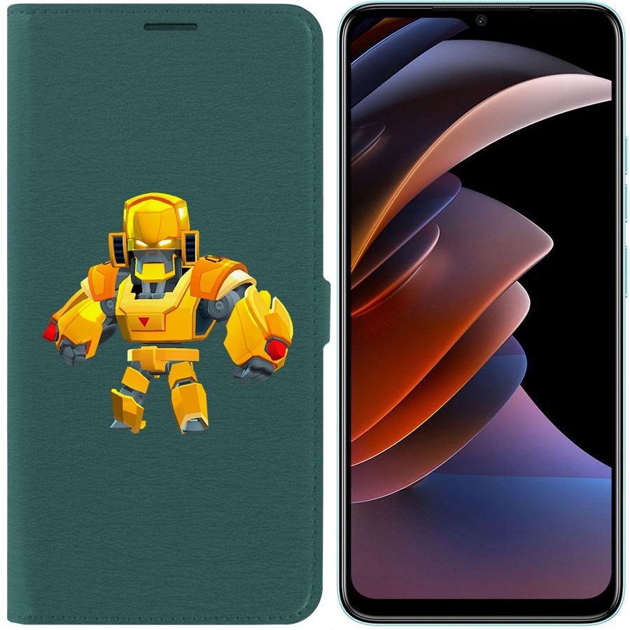 

Чехол-книжка Eco Book для Tecno Spark Go 2023 Brawl Stars-Бо Золотой Меха